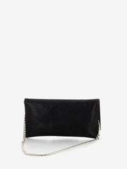 SCARLETT - Pochette in mesh glitter nero