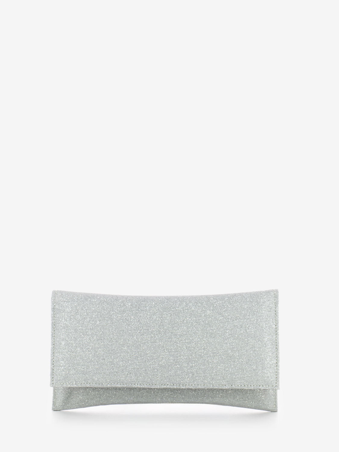 Pochette in mesh glitter silver