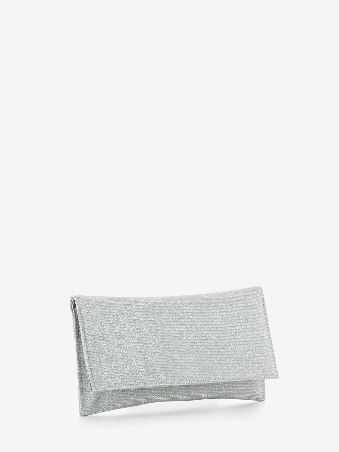 Pochette in mesh glitter silver
