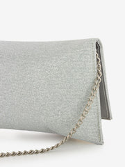 SCARLETT - Pochette in mesh glitter silver