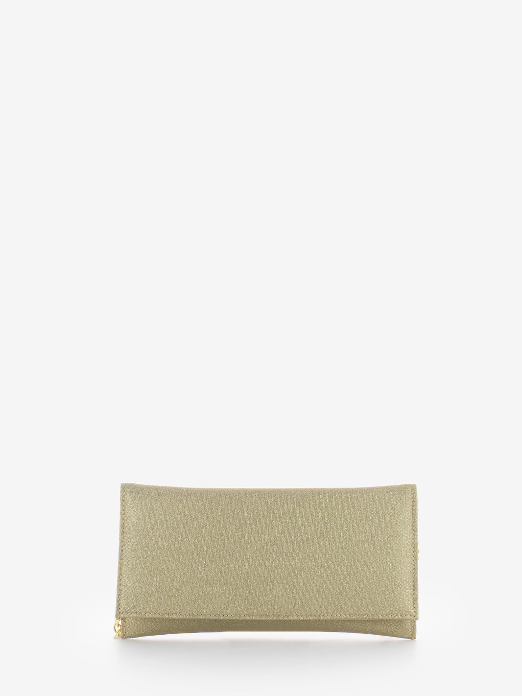 Platinum glitter mesh clutch