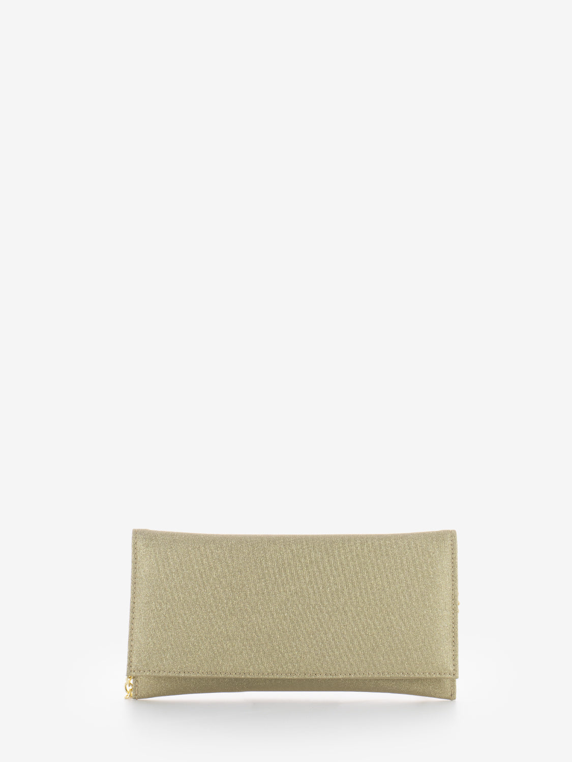 Platinum glitter mesh clutch