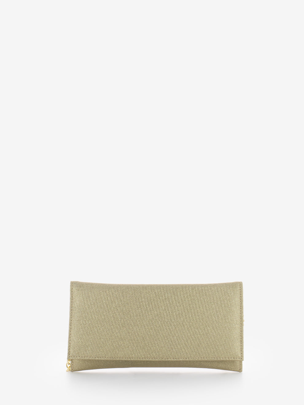 Platinum glitter mesh clutch
