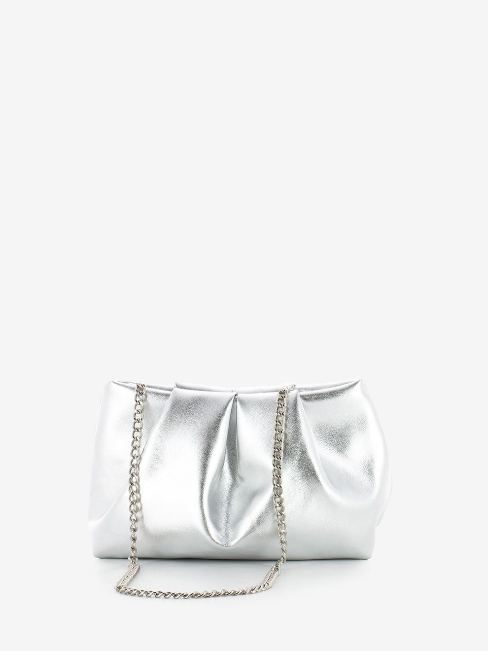 Silver metal clutch