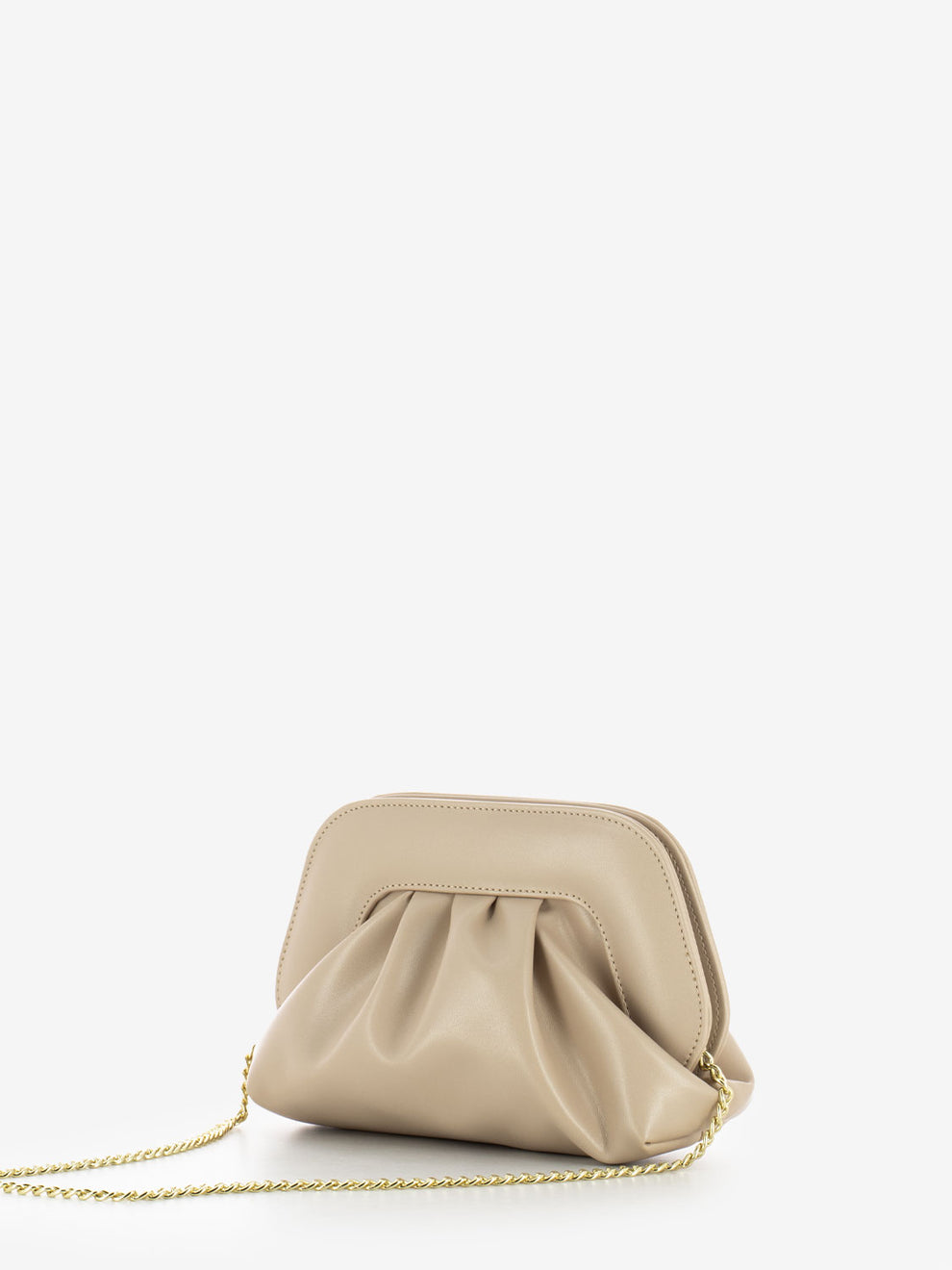 Small soft nude clutch