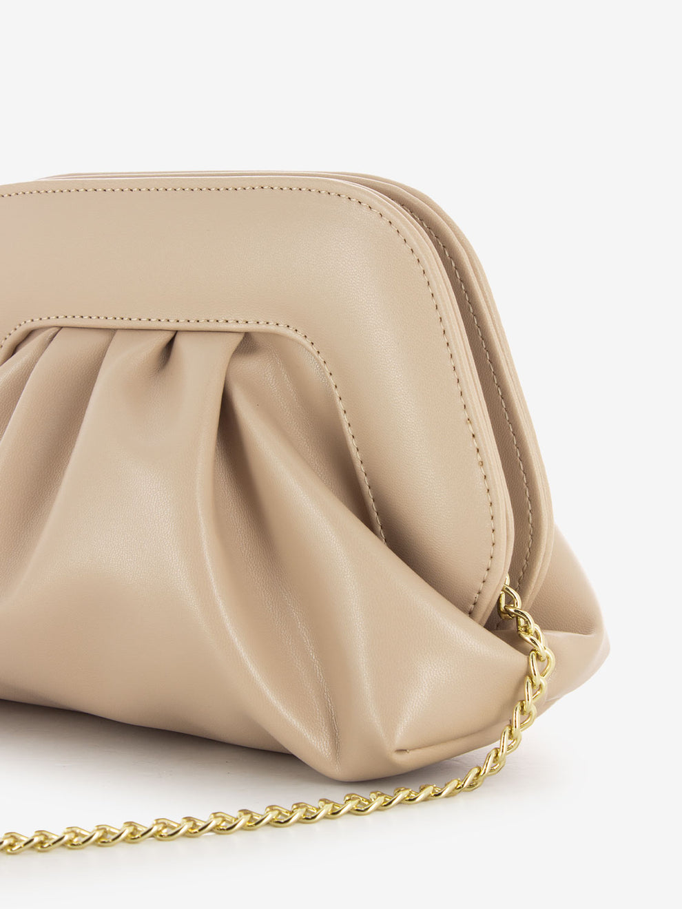 Small soft nude clutch