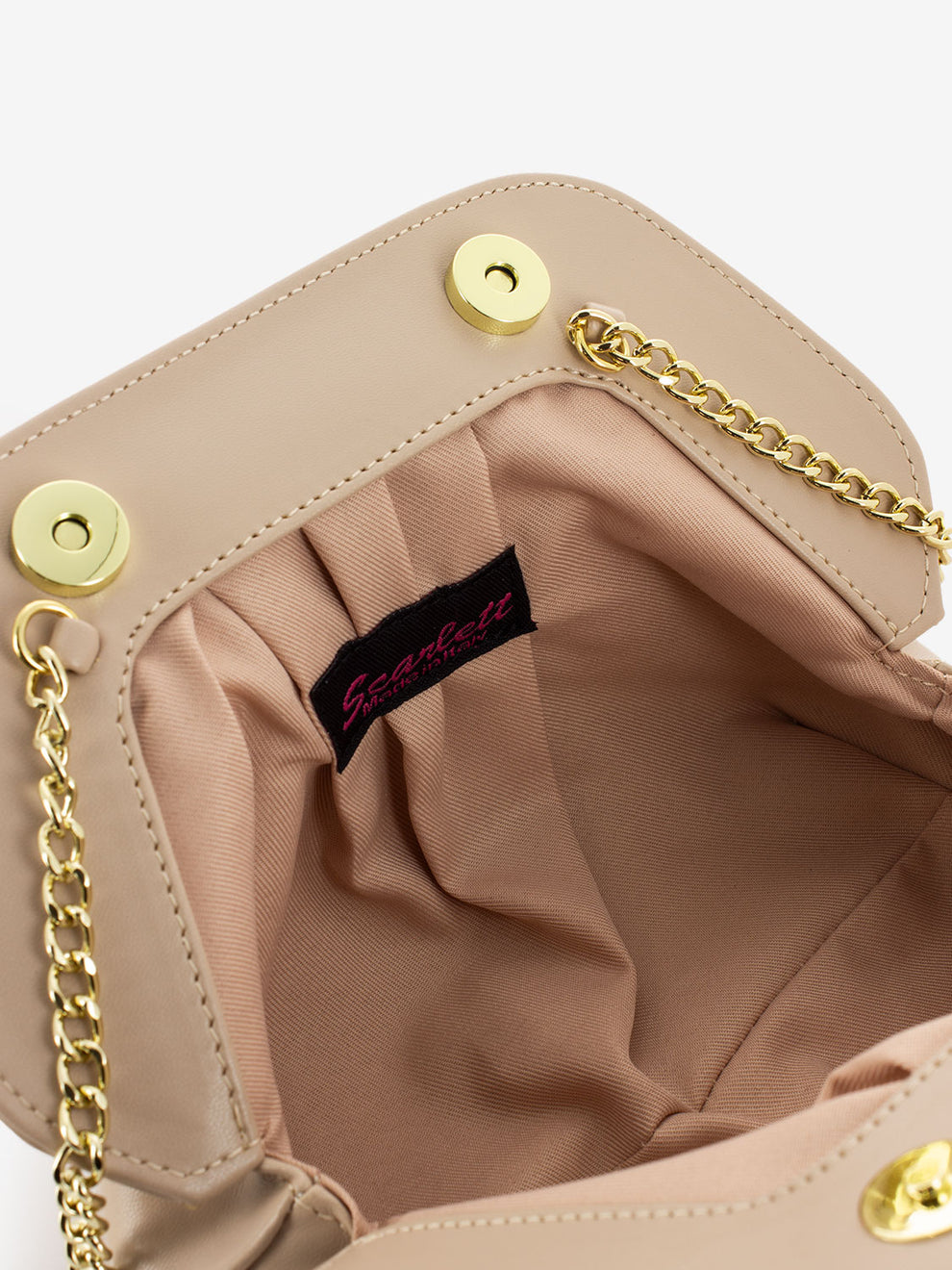 Small soft nude clutch