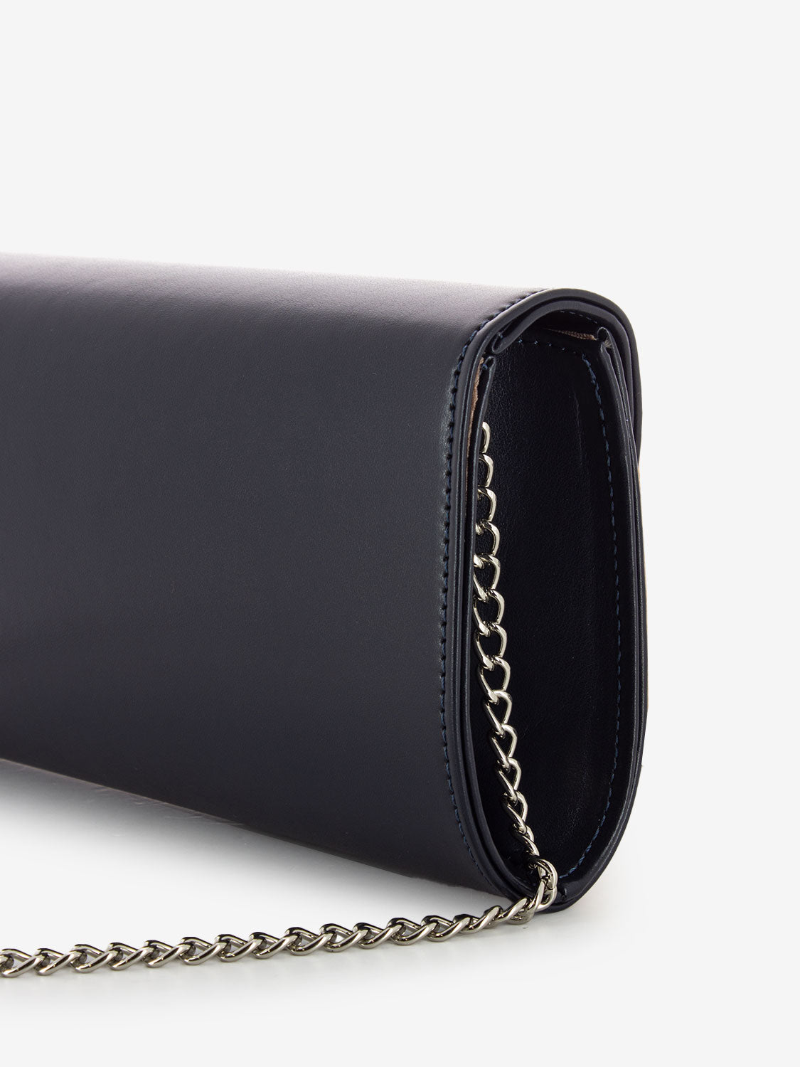 Pochette soft con fiocco strass blu