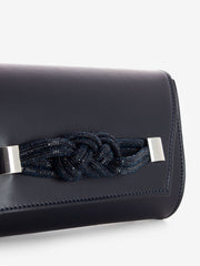 SCARLETT - Pochette soft con fiocco strass blu