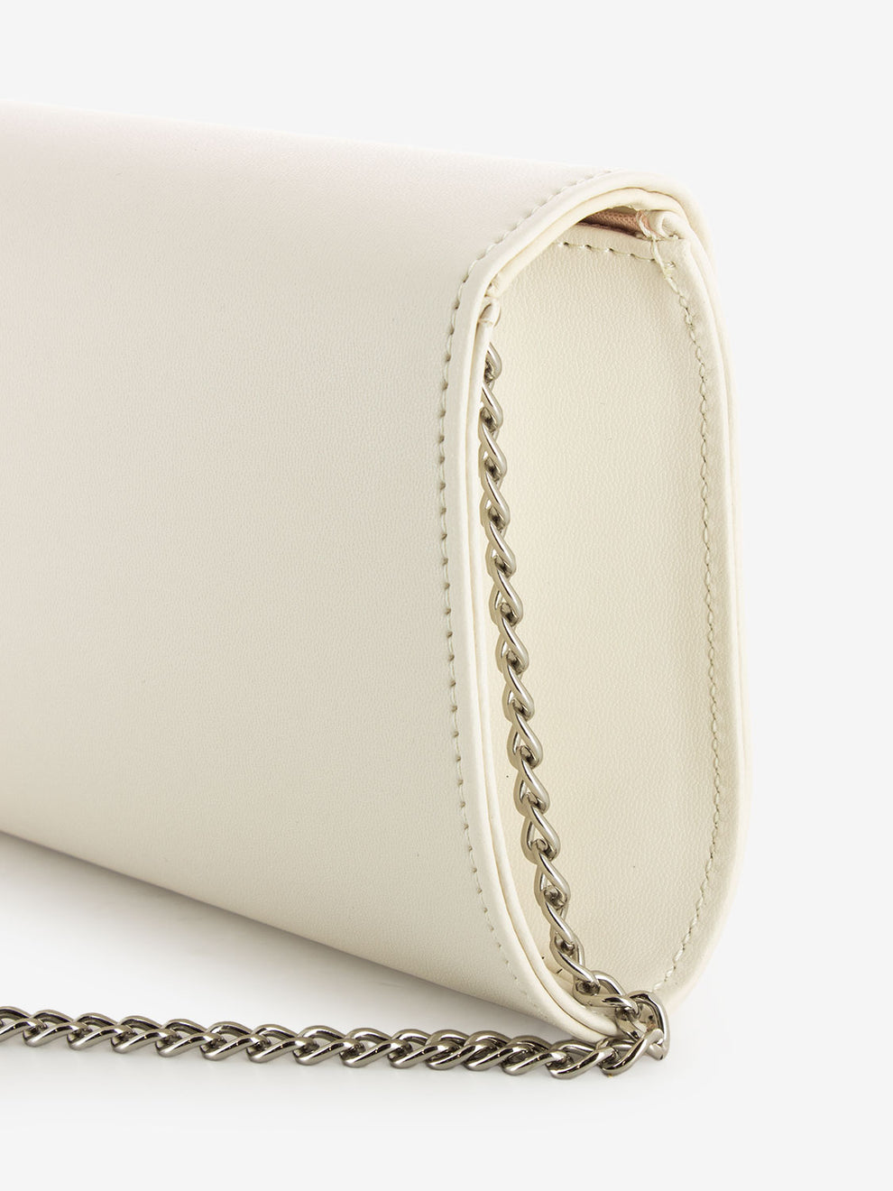 Pochette soft con fiocco strass milk