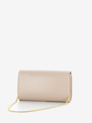 SCARLETT - Pochette soft con fiocco strass nude