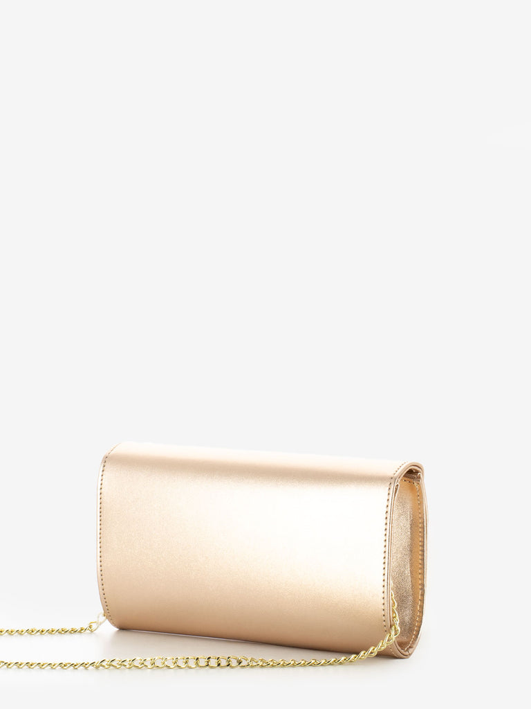SCARLETT - Pochette soft con fiocco strass rame