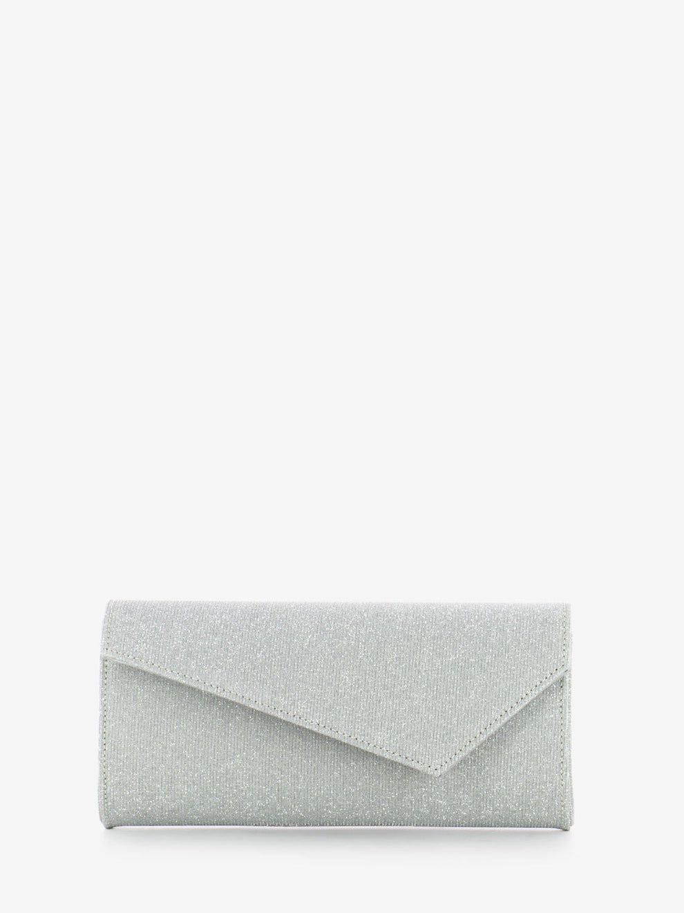 Pochette tessuto night glitter argento