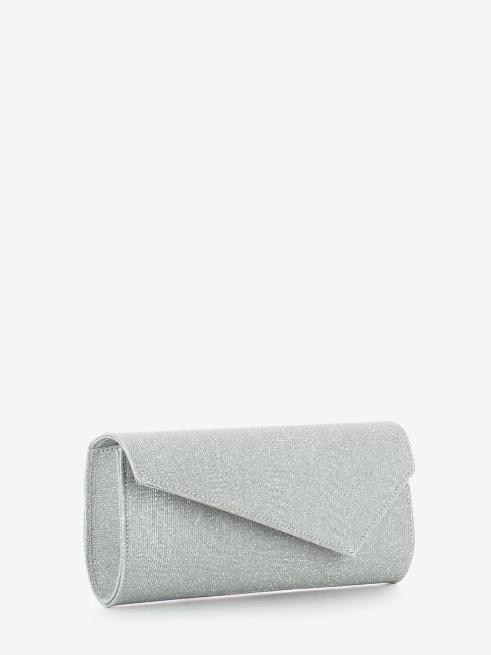 Pochette tessuto night glitter argento