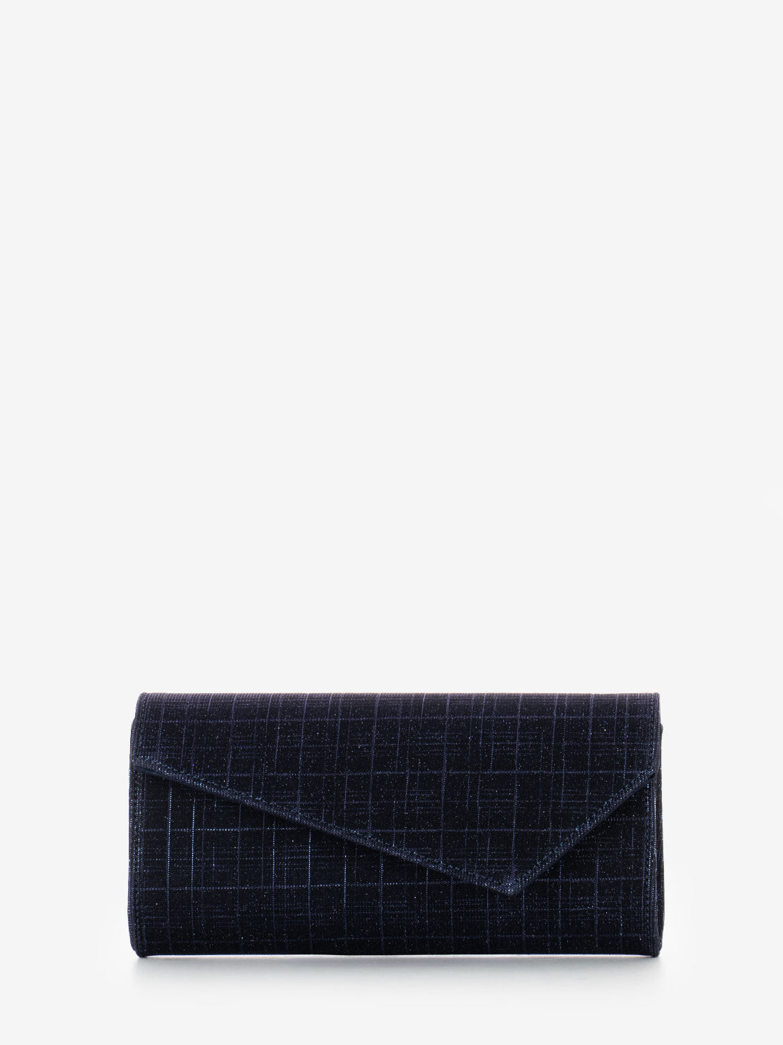 Pochette tessuto night glitter blu