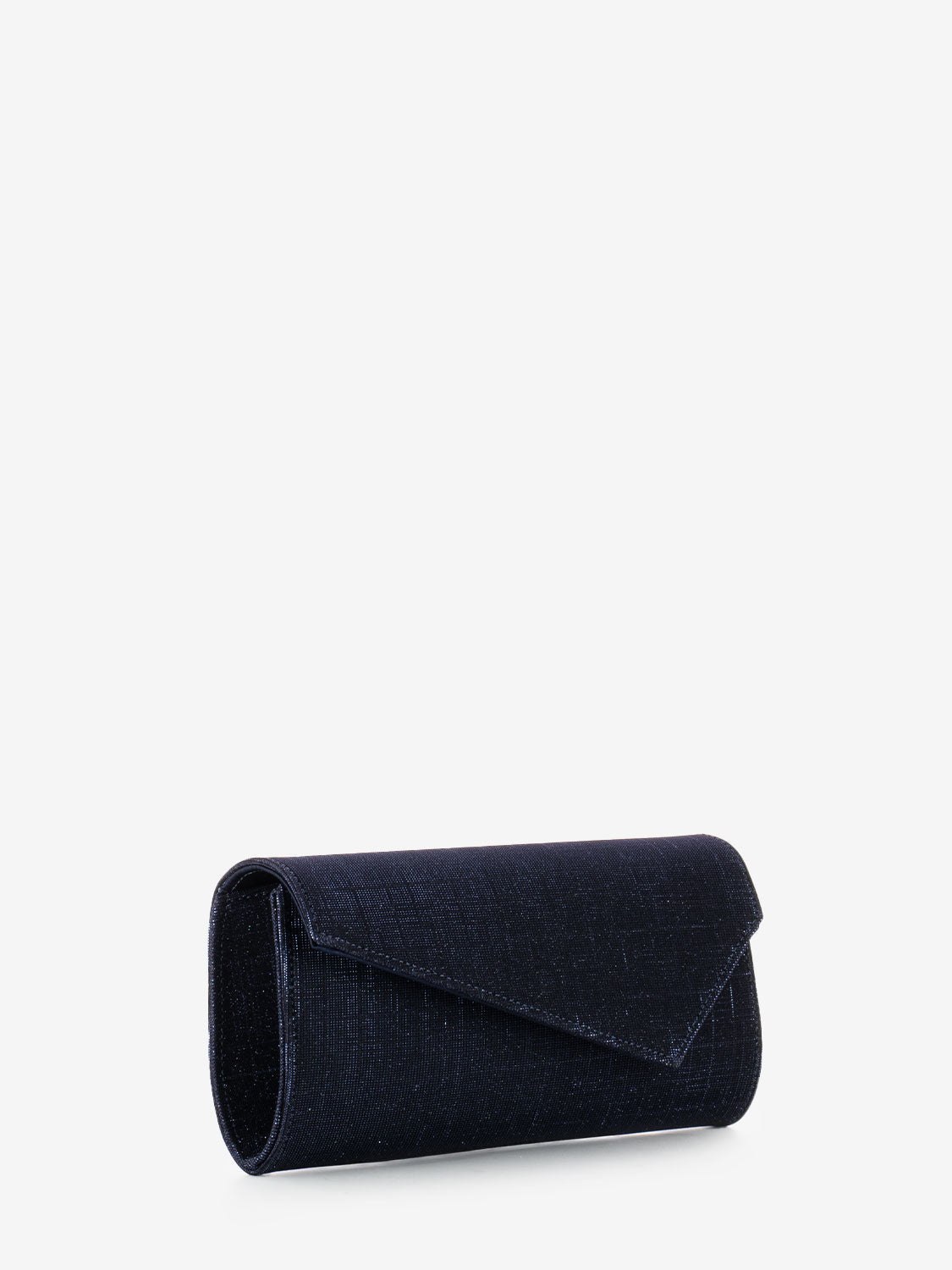 Pochette tessuto night glitter blu