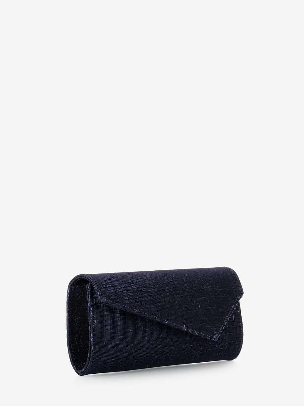 Pochette tessuto night glitter blu