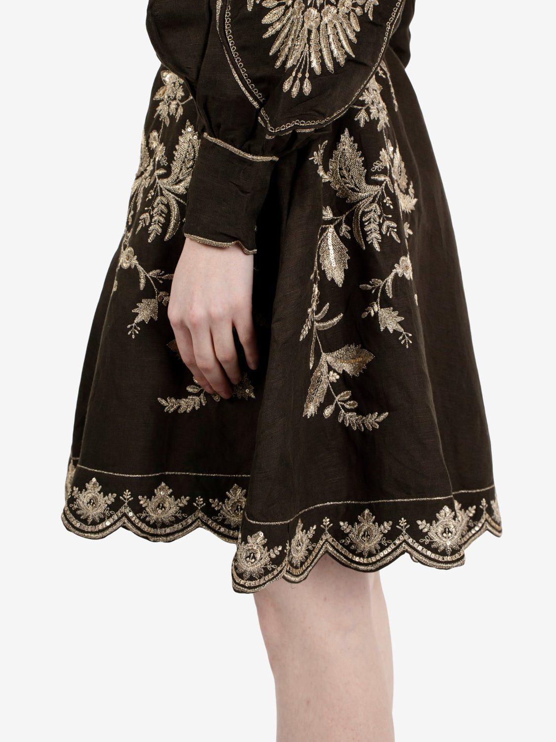 Abito corto Brianna dark olive