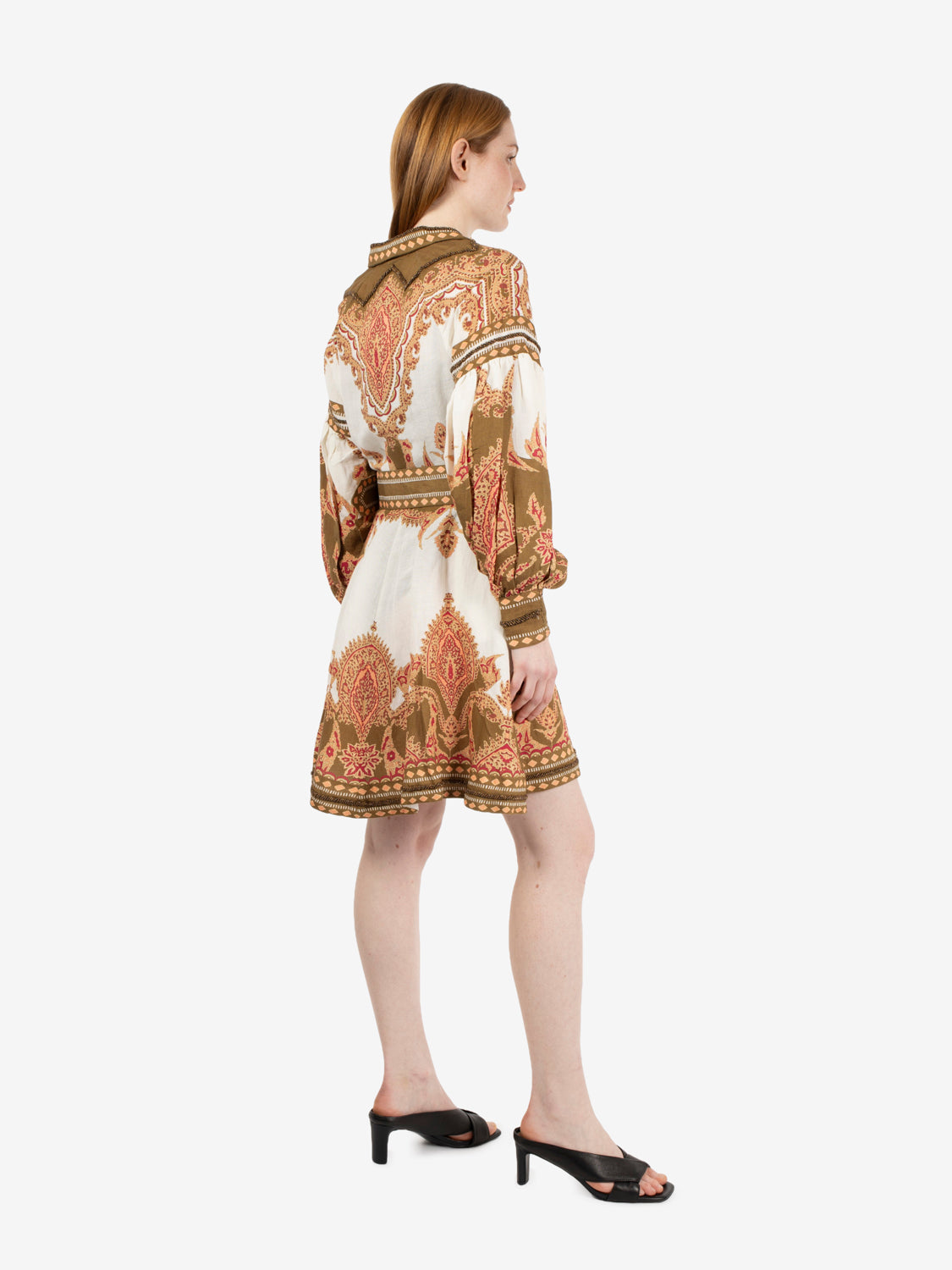 Abito corto Florista olive green