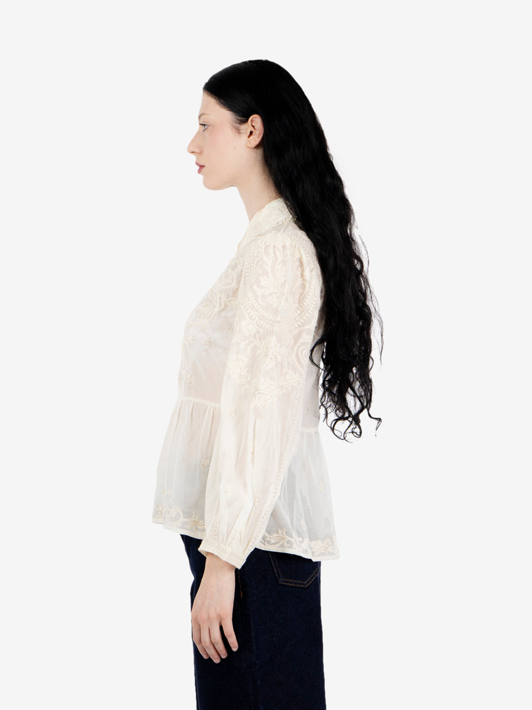 Blusa con ricami Britta Papyrus bianca