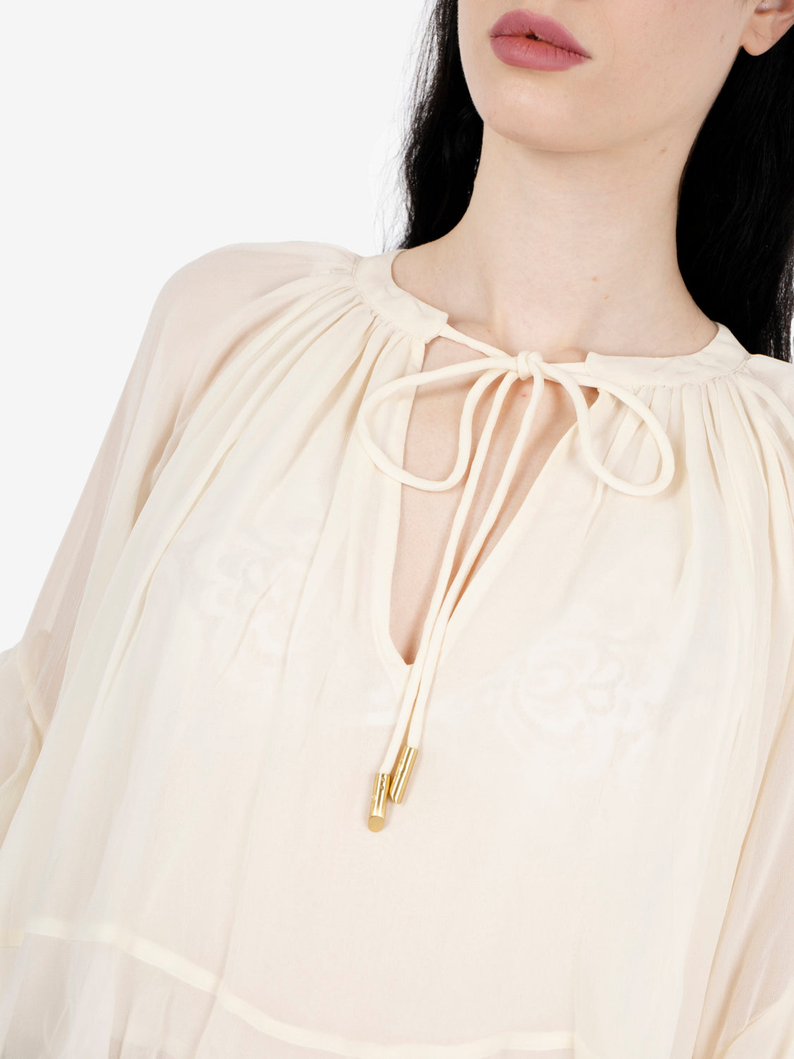 Camicia Ardis con volant bianco