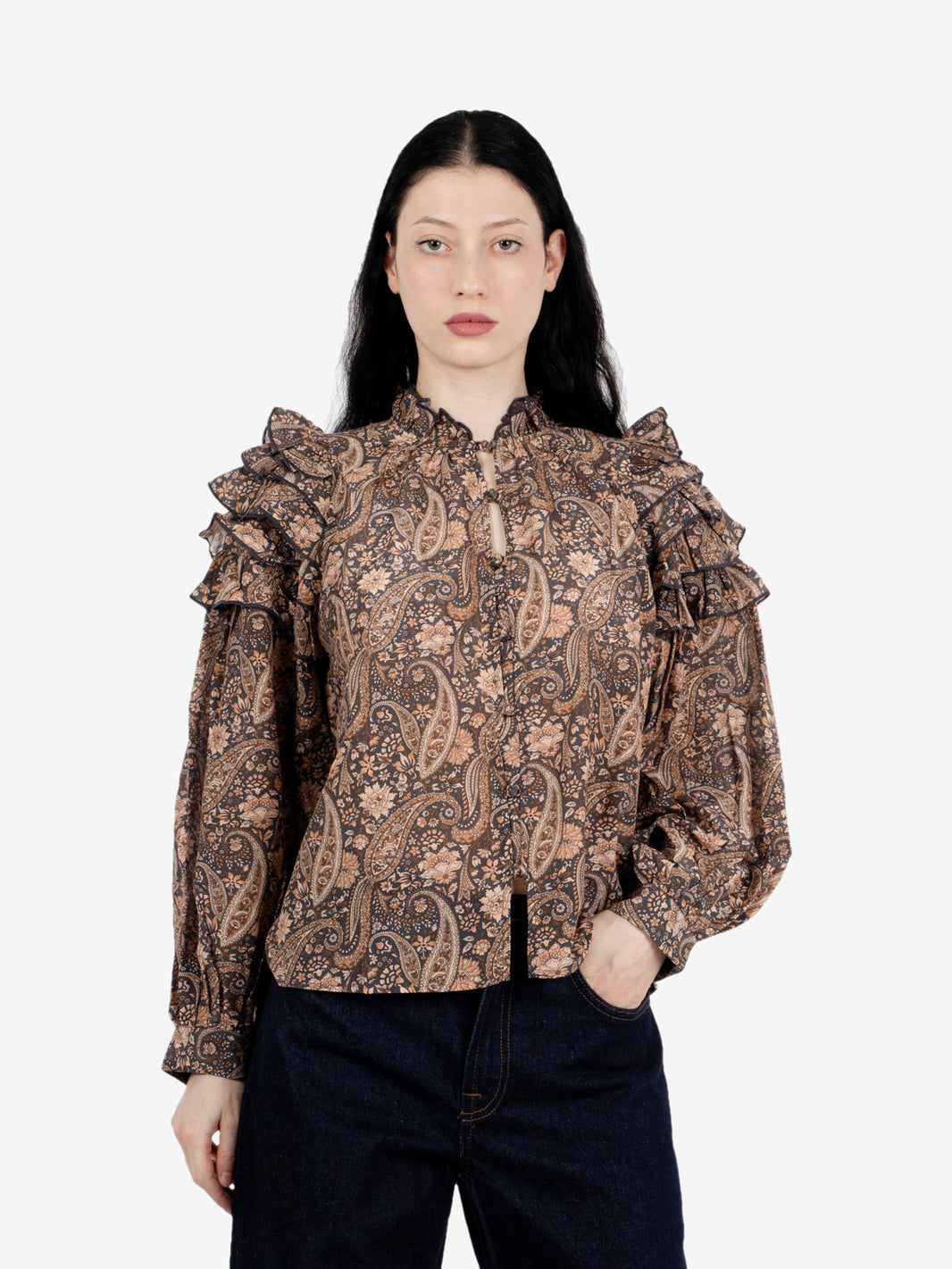 Camicia Paisley Vara blush / blue