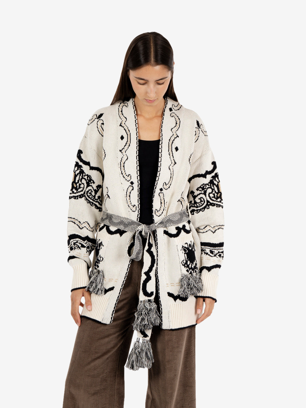 Cardigan Guri vanilla / black