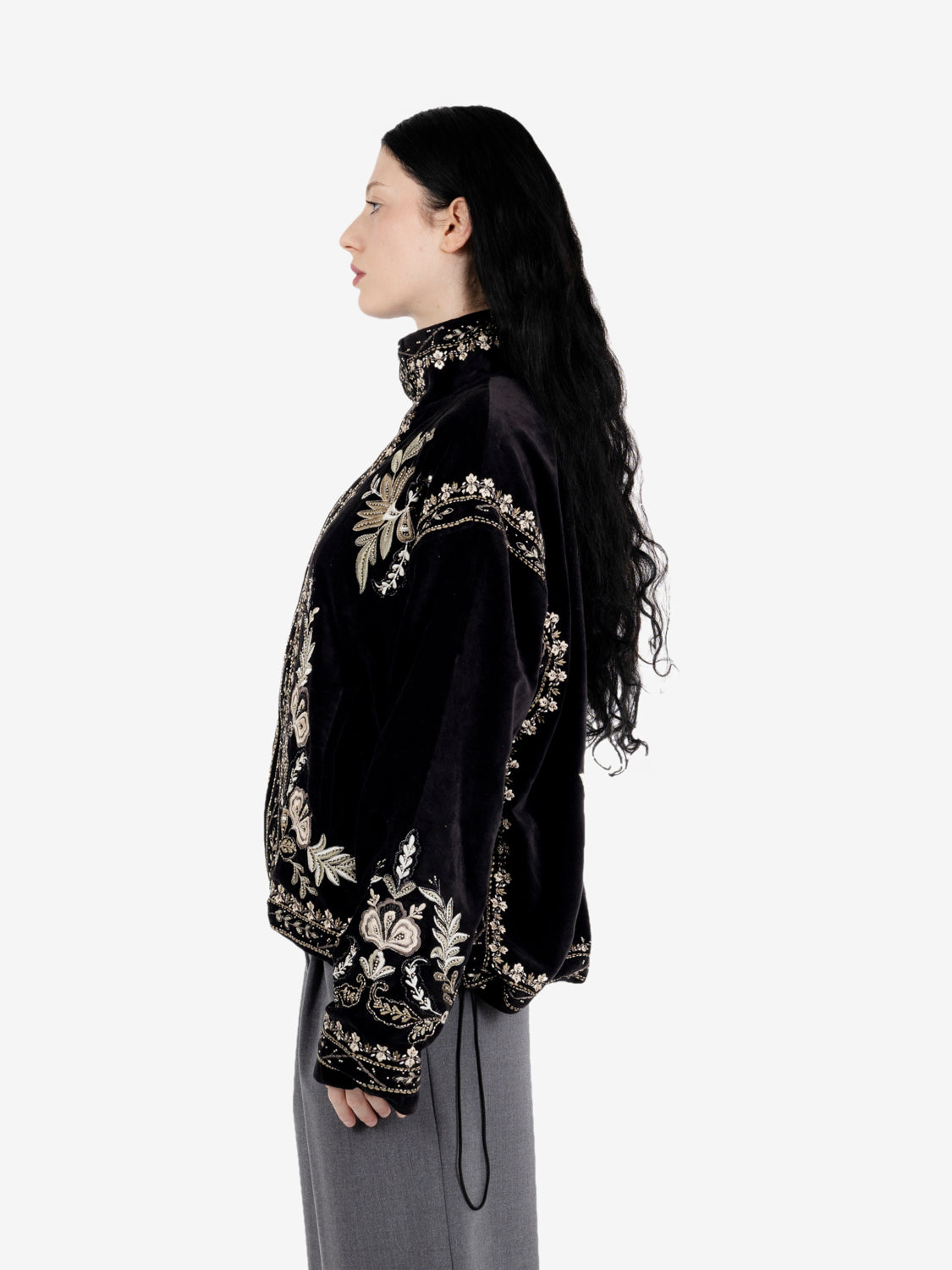 Giacca in velluto Ellen onyx black