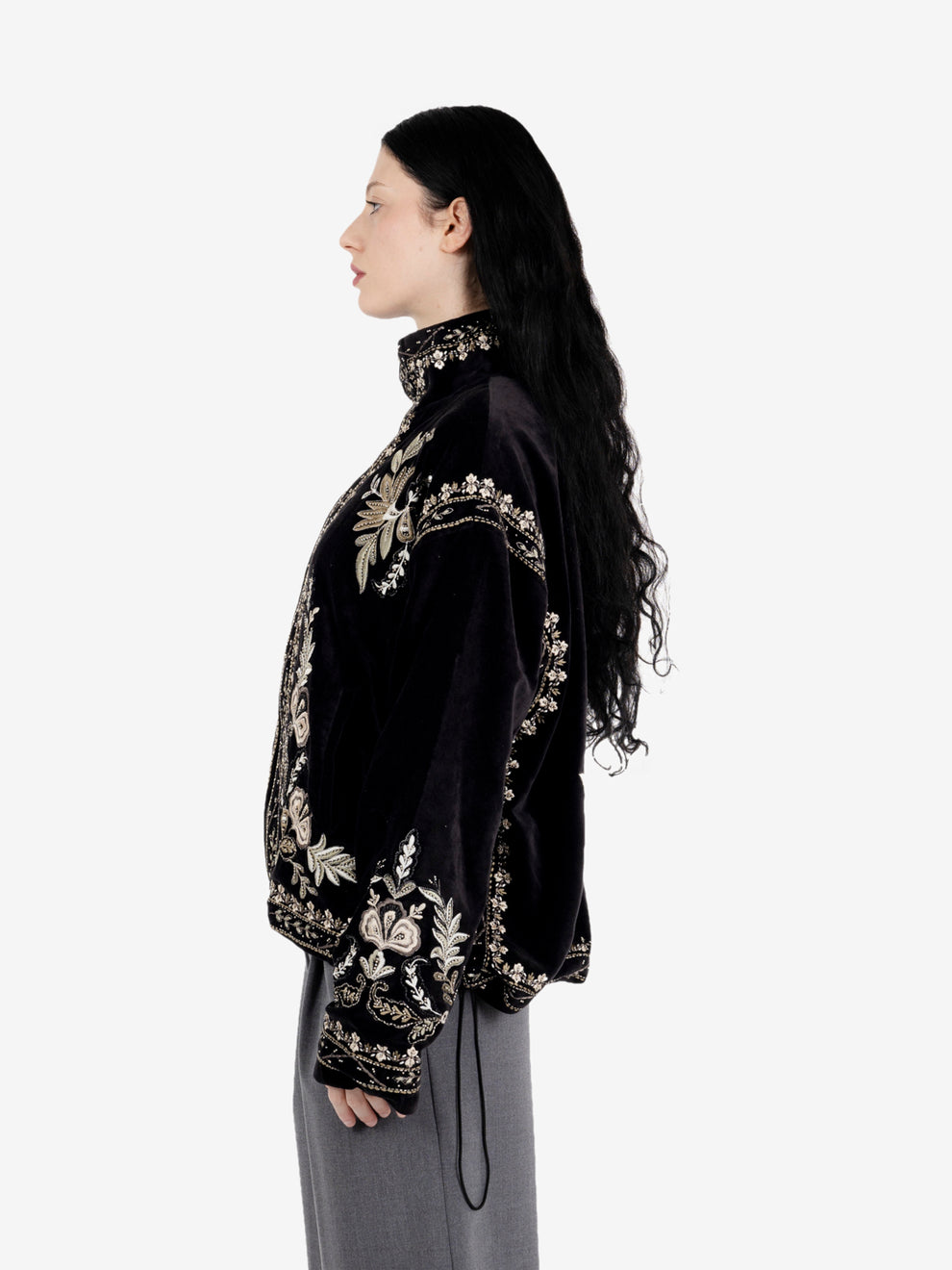 Giacca in velluto Ellen onyx black