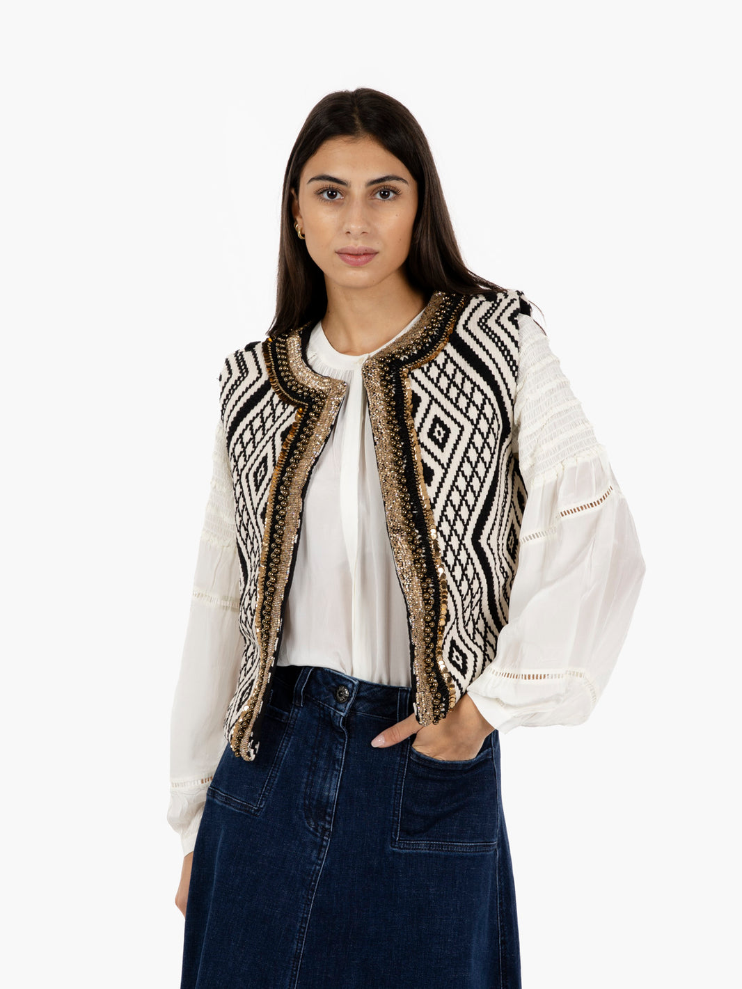VANILLA/ONYX BLACK VEST RIVERSTONE_VAN/BLK
