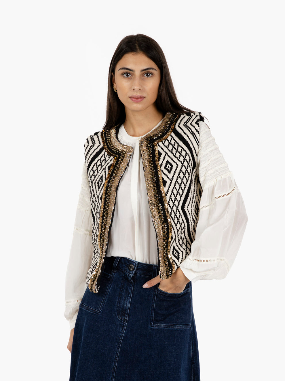 VANILLA/ONYX BLACK VEST RIVERSTONE_VAN/BLK