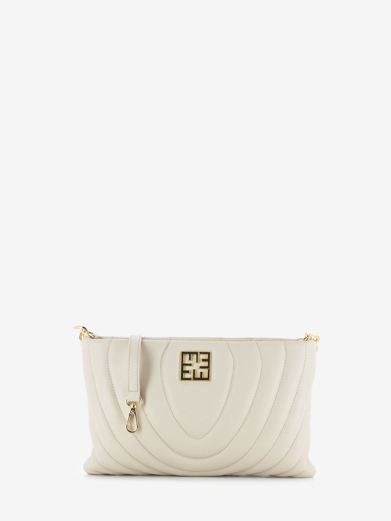 SCERVINO - Borsa Pouch Pamela cream