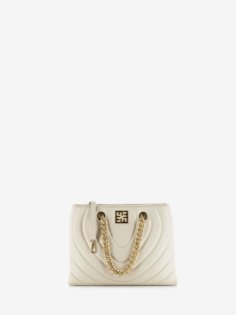 SCERVINO - Large Double Handle Pamela Cream