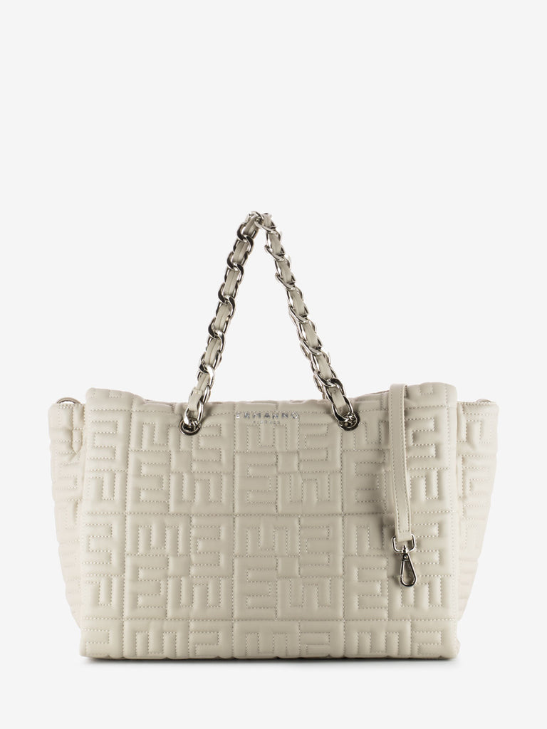 SCERVINO - Medium Double Handle Polly Ivory