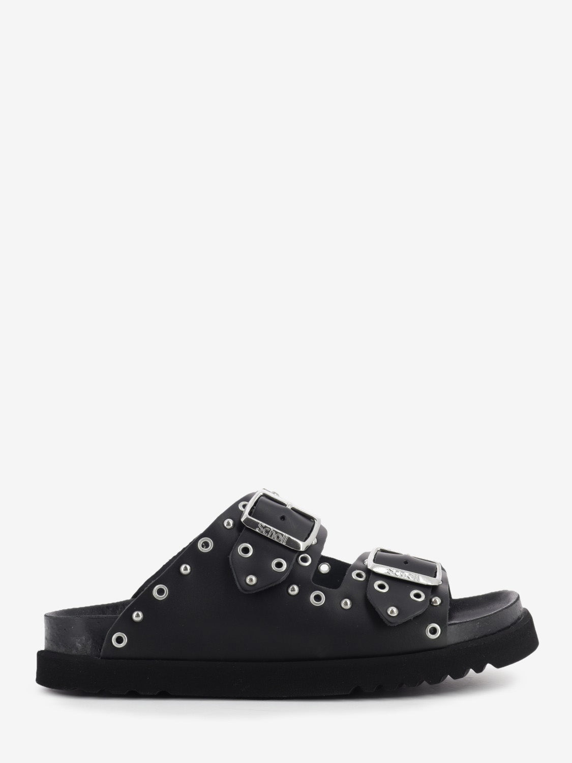 Beatriz black studded slipper