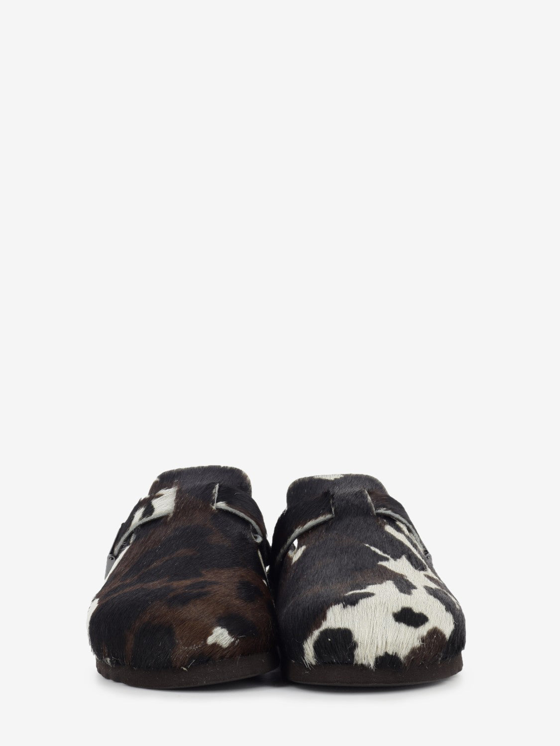 Grace slipper in cow print pony skin
