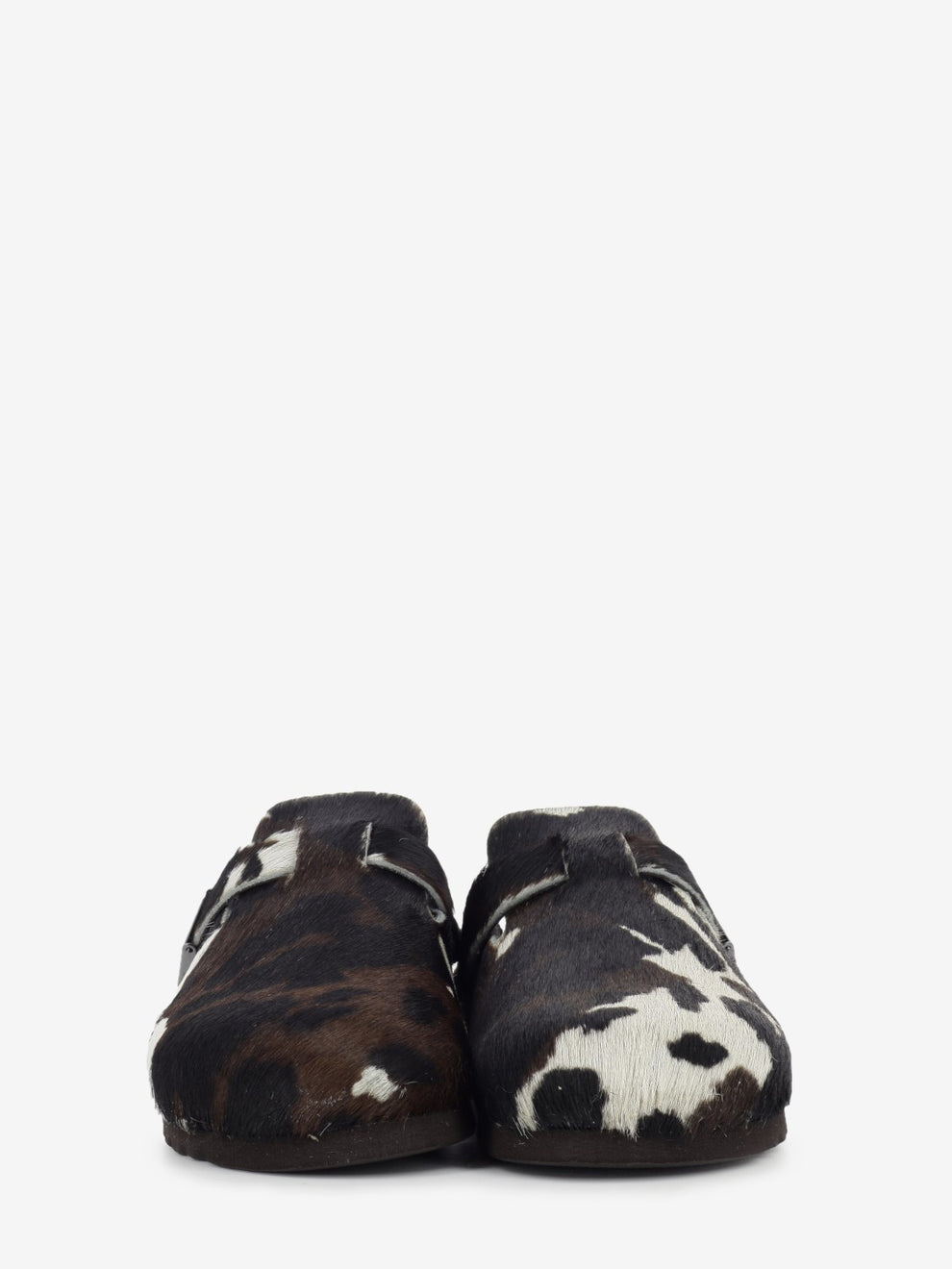 Grace slipper in cow print pony skin