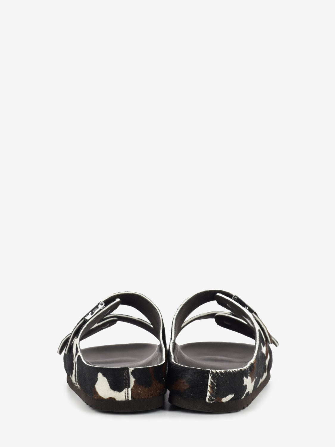 Kim Cow Print Pony Hair Mule