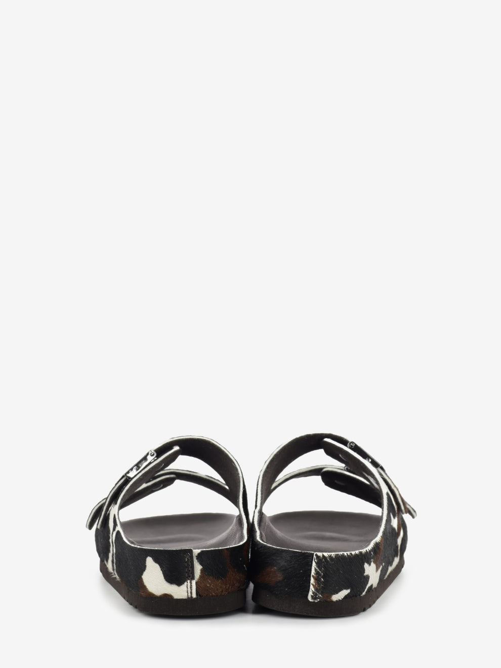 Kim Cow Print Pony Hair Mule