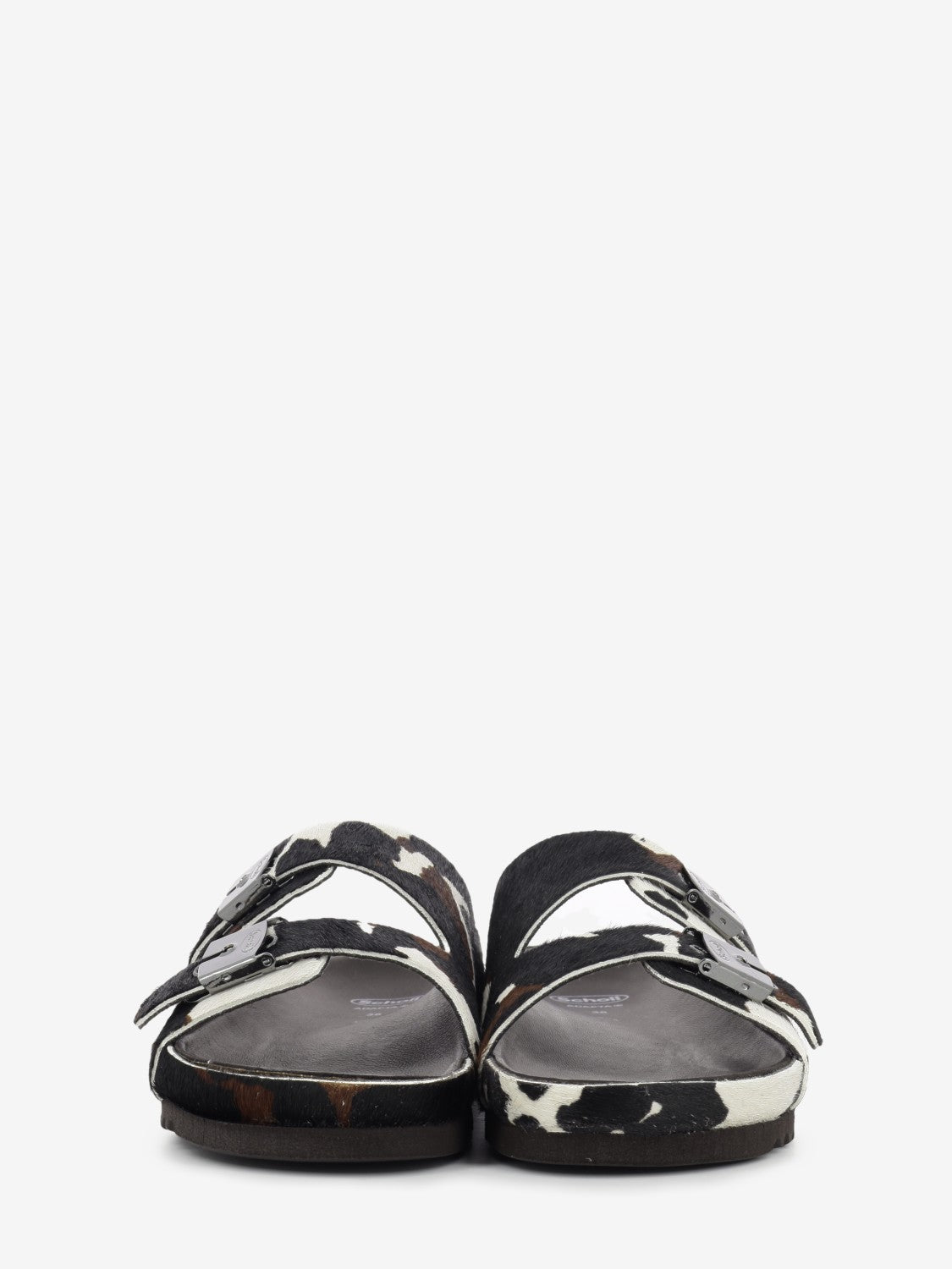 Kim Cow Print Pony Hair Mule
