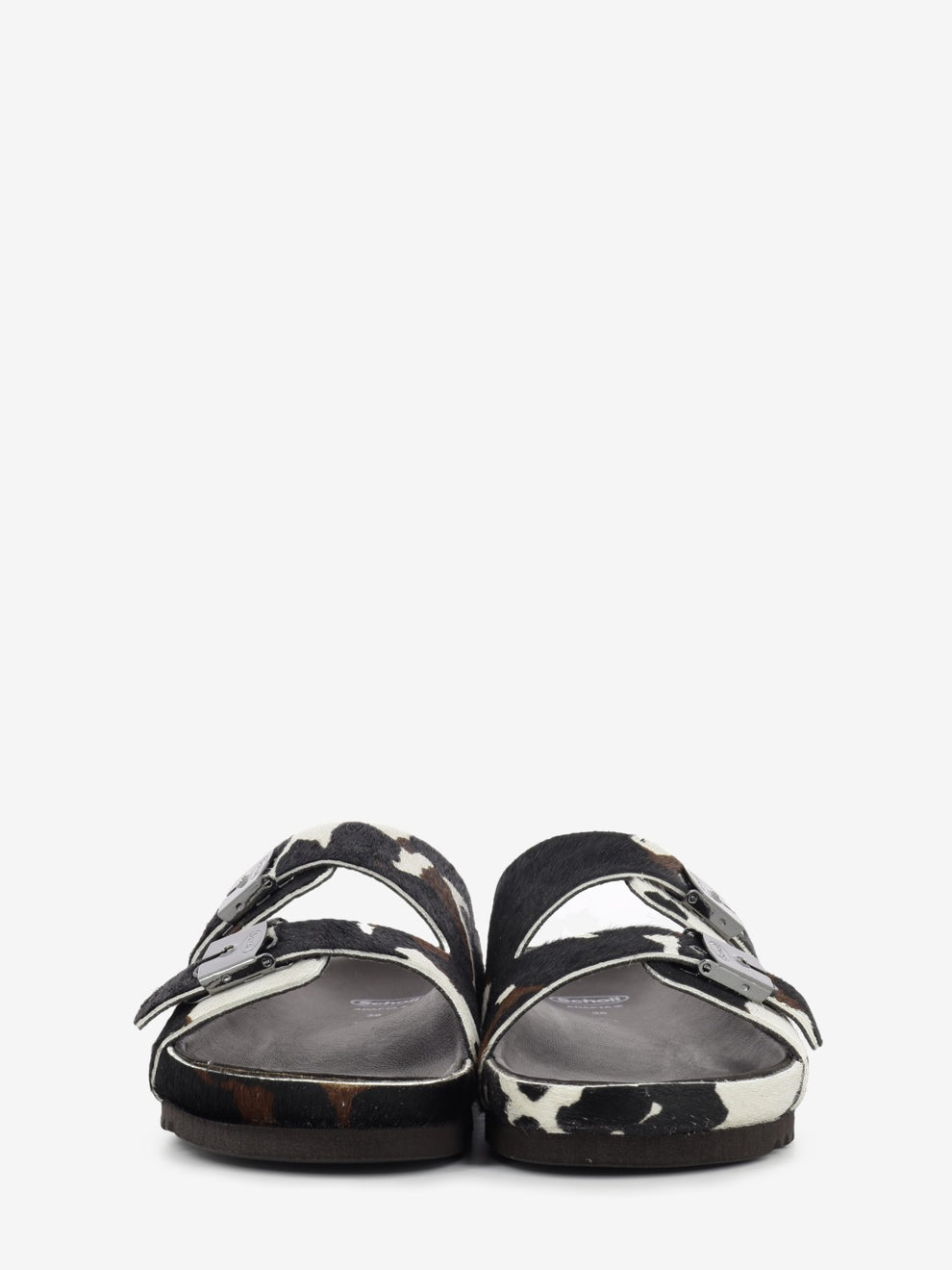 Kim Cow Print Pony Hair Mule