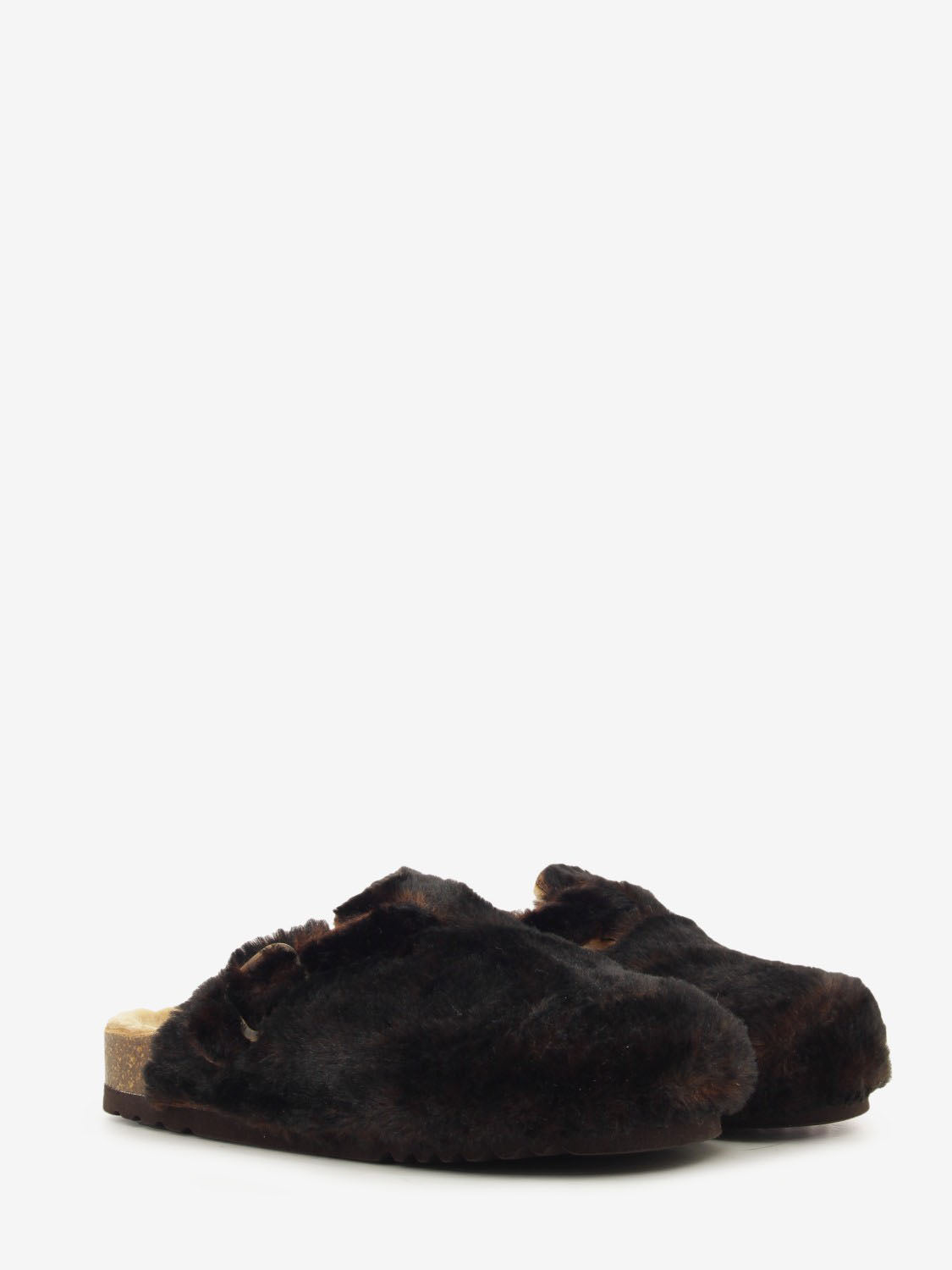 Sabot in pelliccia Fae New F cioccolato