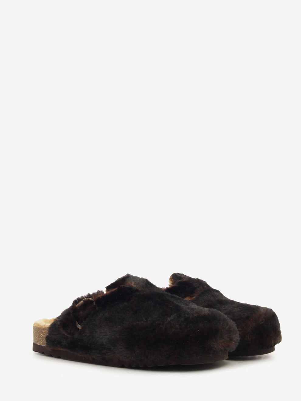 Sabot in pelliccia Fae New F cioccolato