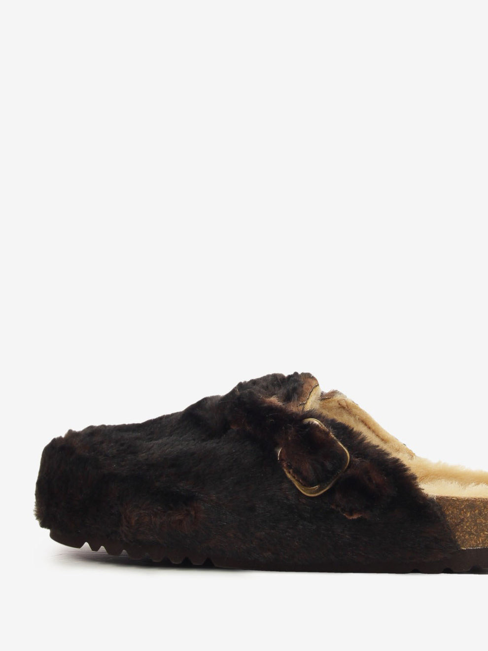 Sabot in pelliccia Fae New F cioccolato