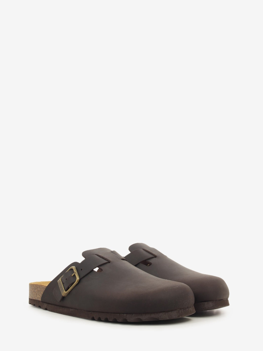 Sabot Olivia in pelle dark brown