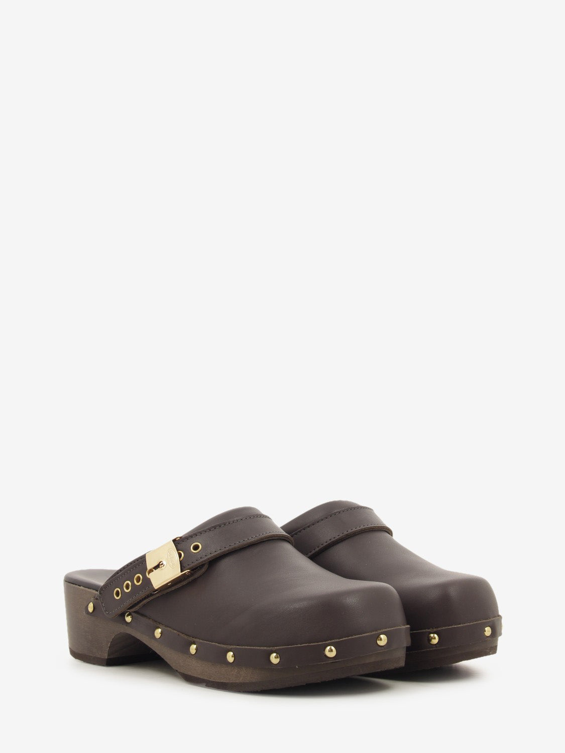 PESCURA SUEDE CLOG DK BROWN F015501019