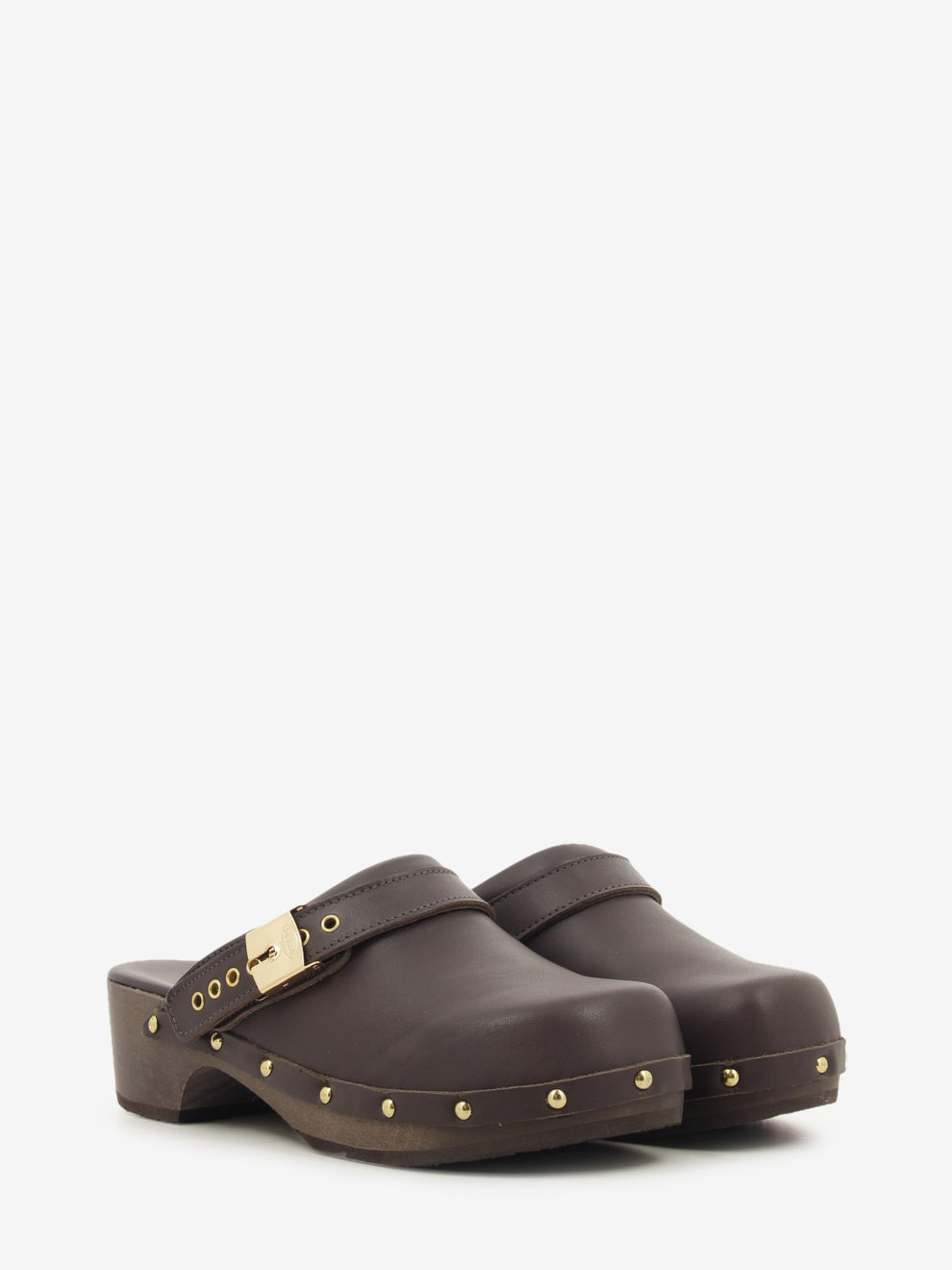 PESCURA SUEDE CLOG DK BROWN F015501019