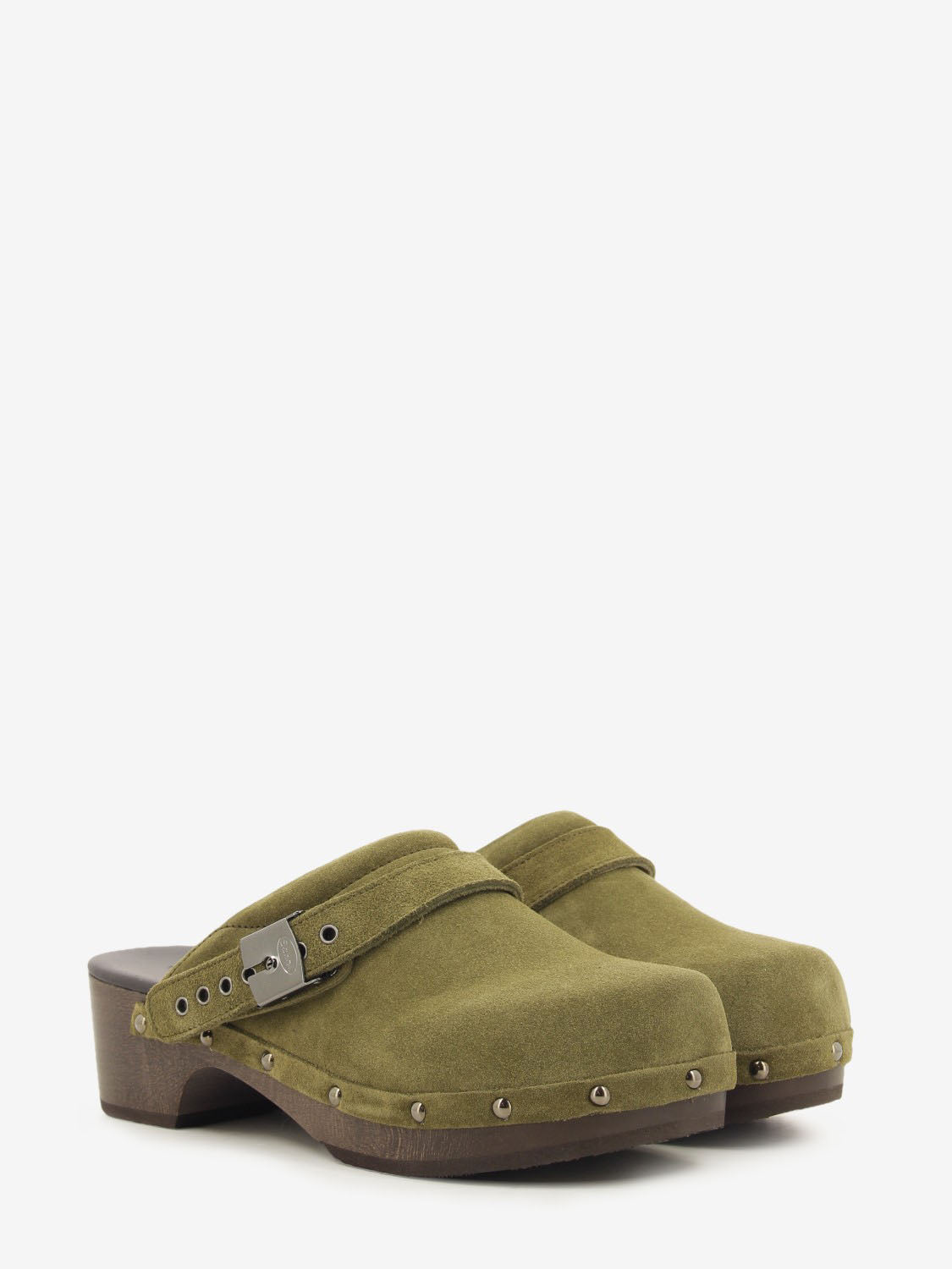 Zoccolo Pescura in suede kaki