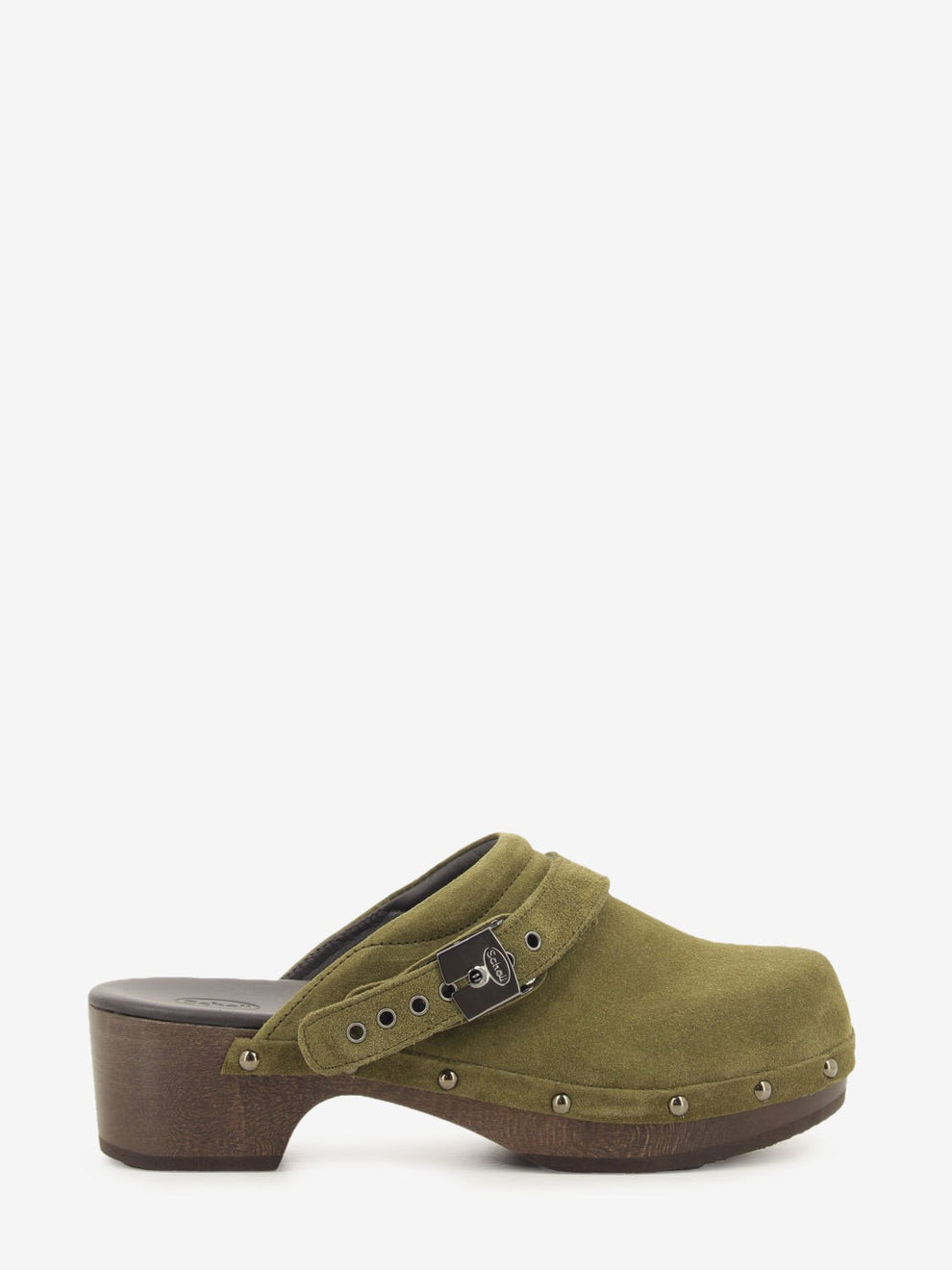 Zoccolo Pescura in suede kaki