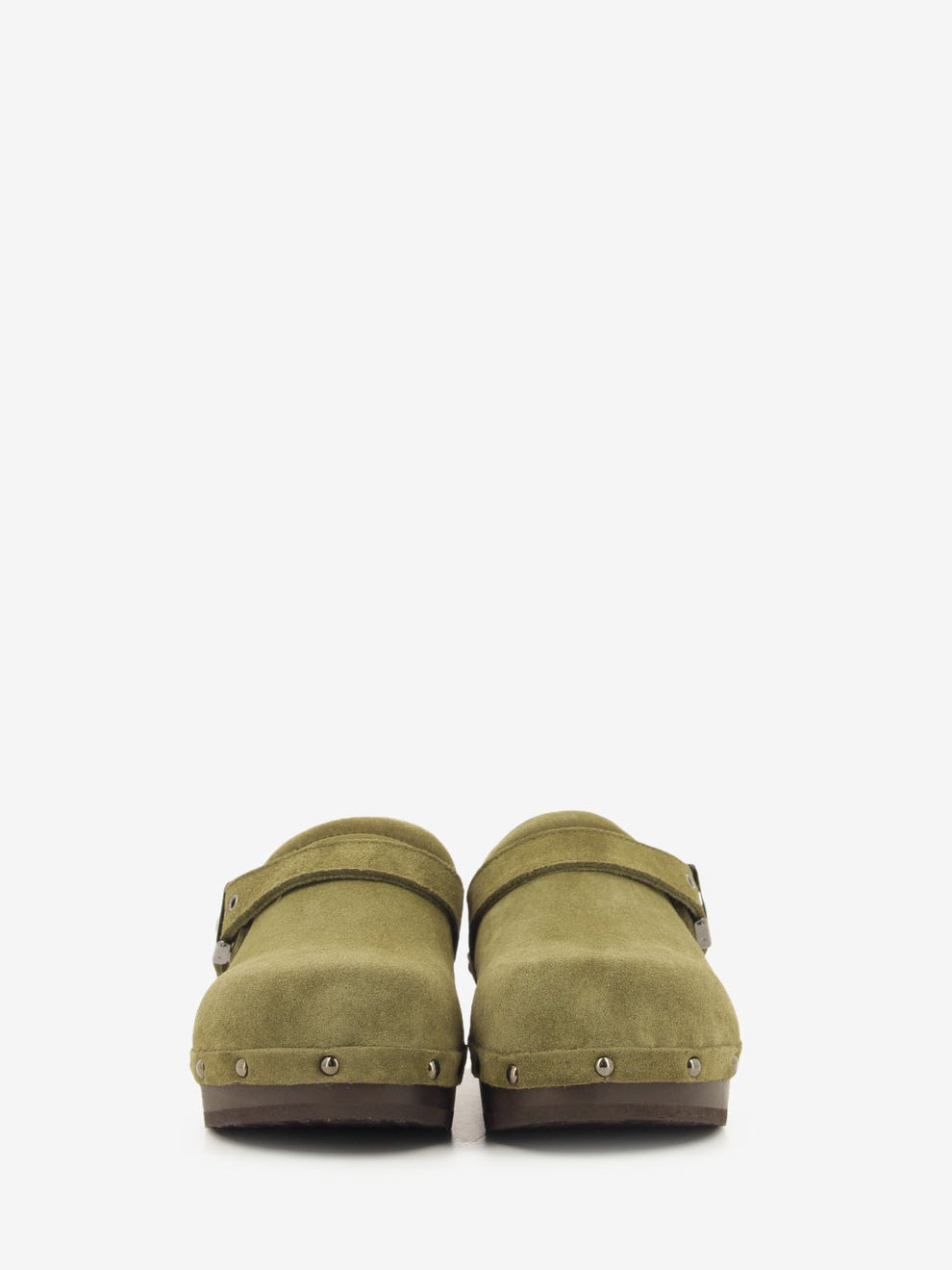 Zoccolo Pescura in suede kaki